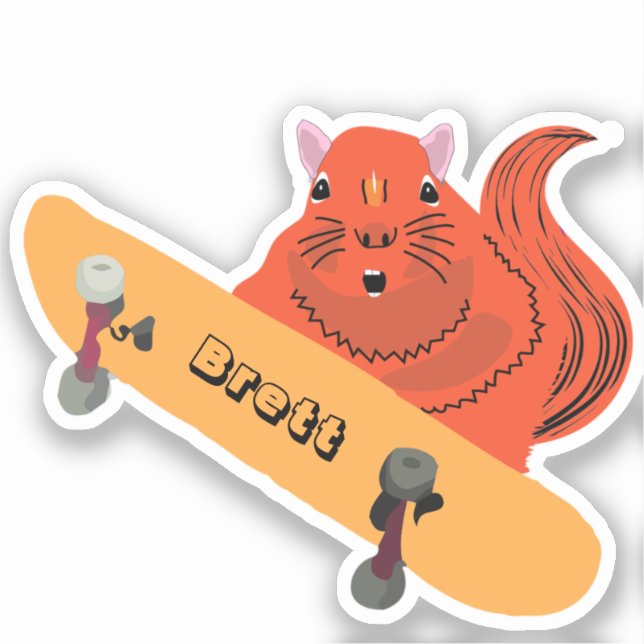 Naughty Squirrel #547 Brett Skateboarding (Front)
