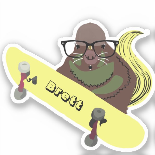 Naughty Squirrel #601 Brett Skateboarding (Front)