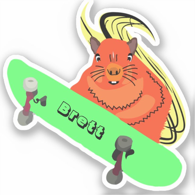 Naughty Squirrel #642 Brett Skateboarding (Front)