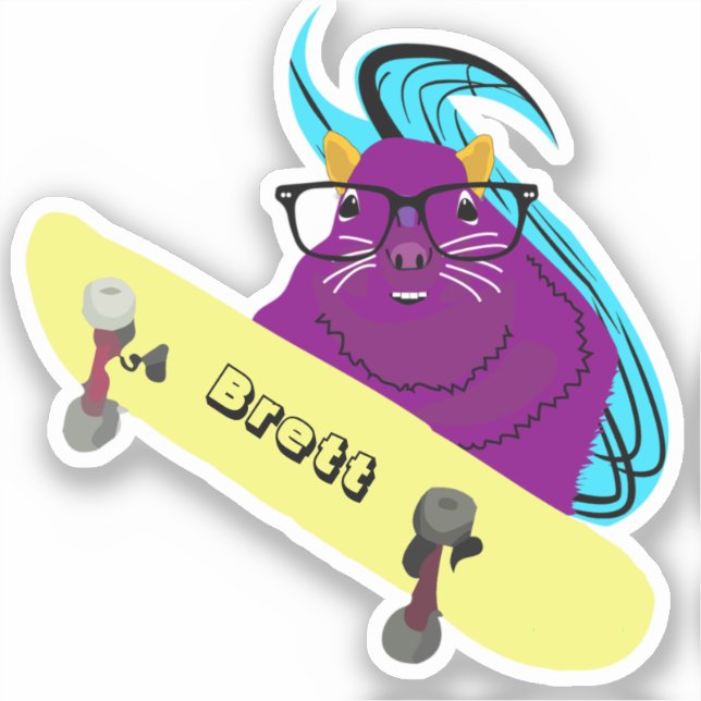 Naughty Squirrel #654 Brett Skateboarding (Front)