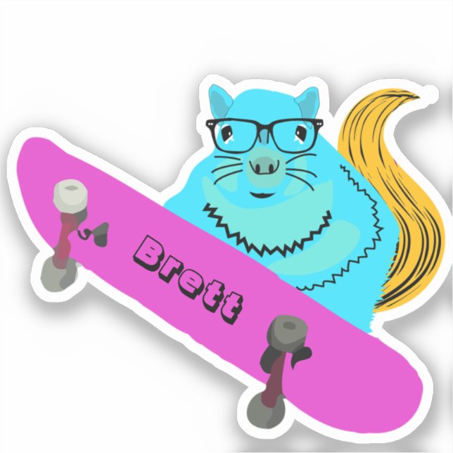 Naughty Squirrel #659 Brett Skateboarding (Front)