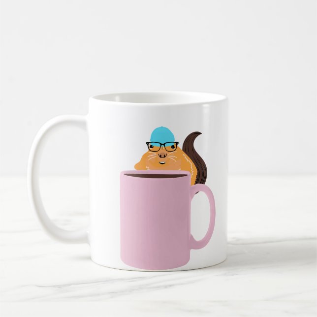 Naughty Squirrel #66 Coffee Mug (Left)