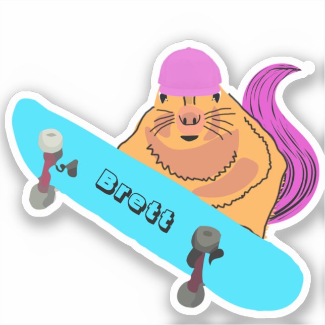 Naughty Squirrel #727 Brett Skateboarding (Front)