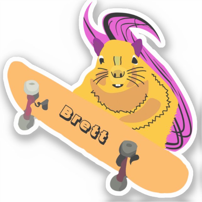 Naughty Squirrel #774 Brett Skateboarding (Front)