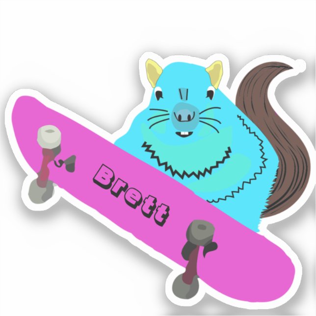Naughty Squirrel #793 Brett Skateboarding (Front)