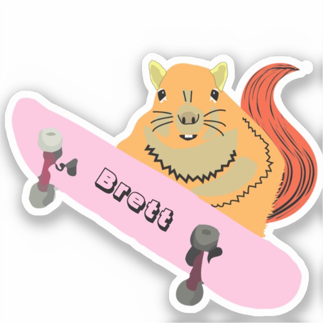 Naughty Squirrel #823 Brett Skateboarding (Front)