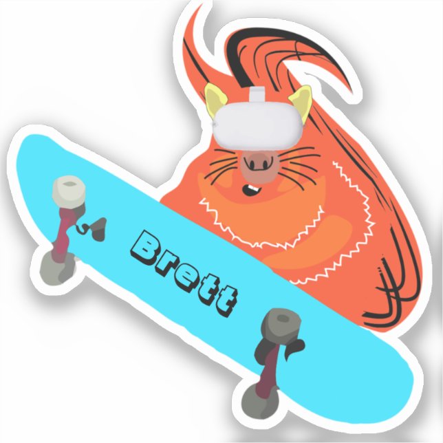 Naughty Squirrel #865 Brett Skateboarding (Front)