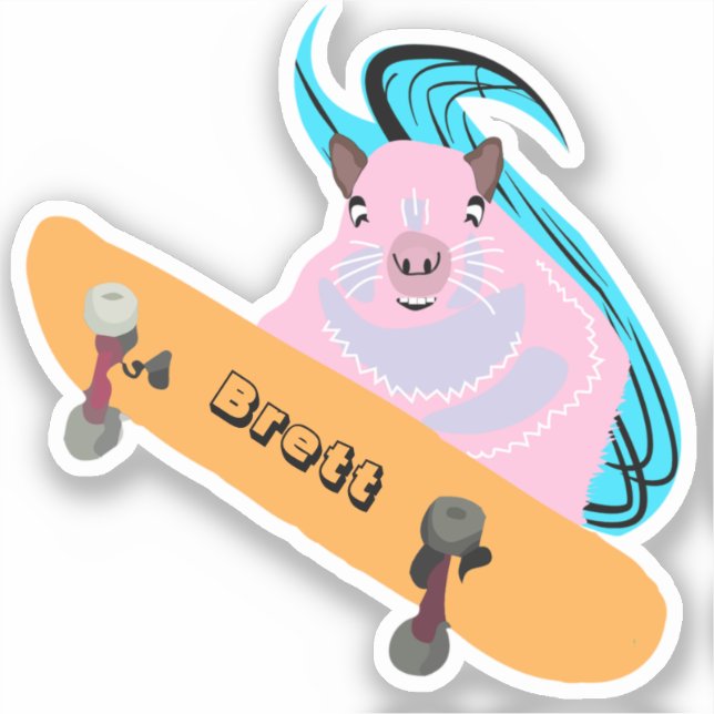 Naughty Squirrel #876 Brett Skateboarding (Front)