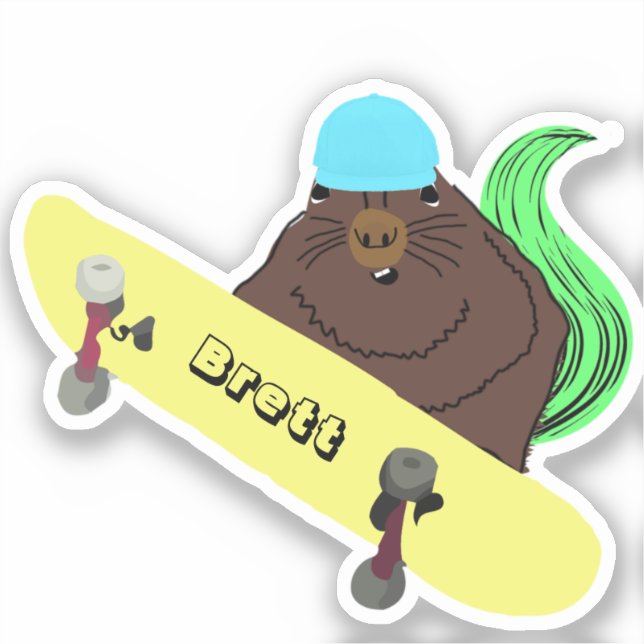 Naughty Squirrel #935 Brett Skateboarding (Front)