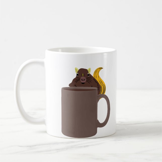 Naughty Squirrel #93 Coffee Mug (Left)