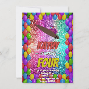 Naughty Squirrel Fun Birthday Cheeky party invite