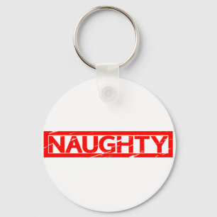 Naughty Stamp Key Ring
