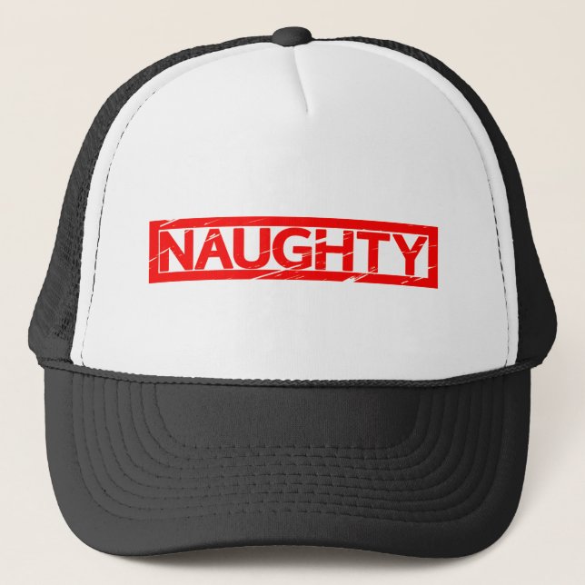Naughty Stamp Trucker Hat (Front)