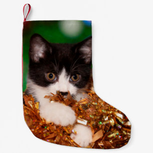 Naughty tuxedo kitty Christmas Small Christmas Stocking