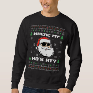 Naughty Ugly Christmas Sweater Funny Adult Where S