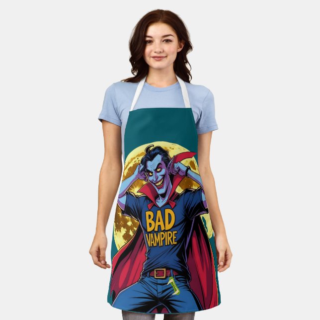 Naughty vampire apron (Worn)