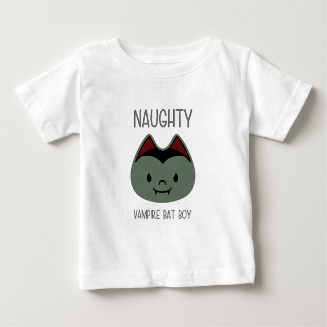 Naughty - Vampire Bat Boy Baby T-Shirt (Front)