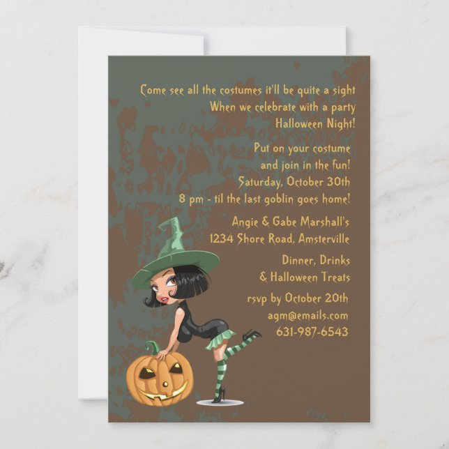 Naughty Witch Invitation (Front)