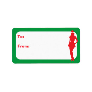 Naughty Xmas Elf Label