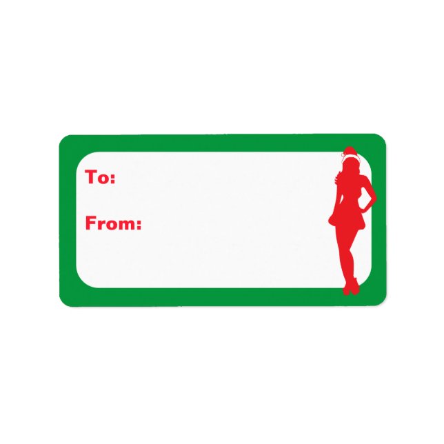 Naughty Xmas Elf Label (Front)