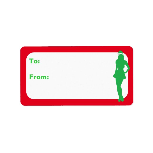 Naughty Xmas Elf Label (Front)