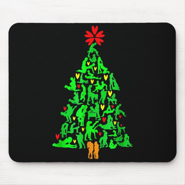 Naughty Xmas Ornaments Kamasutra Adult Humor Chris Mouse Pad (Front)