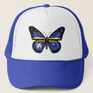 Nauru butterfly monarch flag trucker hat