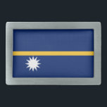 Nauru Flag Belt Buckle<br><div class="desc">Patriotic flag of Nauru.</div>