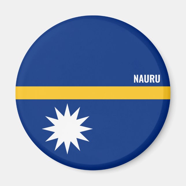 Nauru Flag Charming Patriotic Magnet (Front)