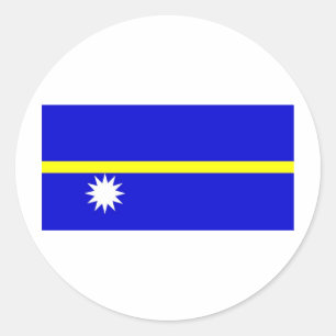 Nauru flag classic round sticker