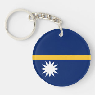Nauru Flag Key Ring