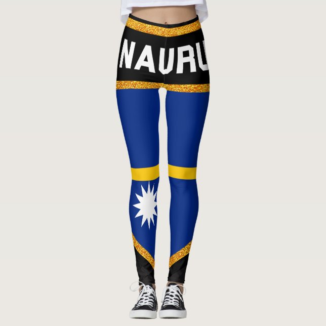 Nauru Flag Leggings (Front)