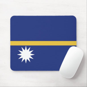 Nauru flag mouse pad
