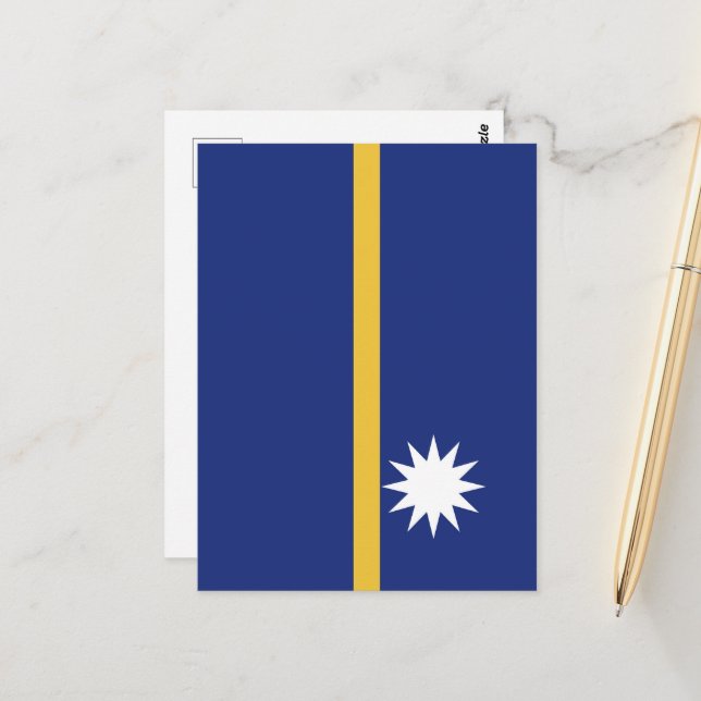 Nauru flag postcard (Front/Back In Situ)