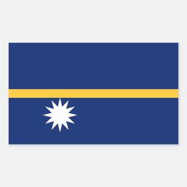 Nauru Flag Rectangular Sticker (Front)