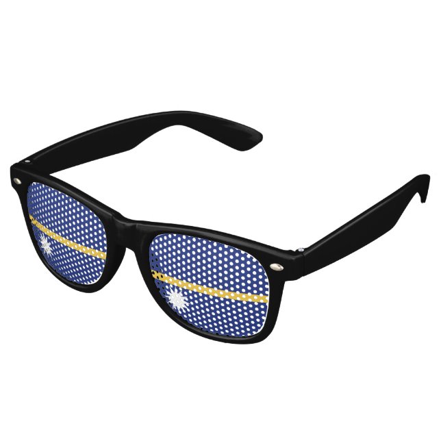 Nauru flag retro sunglasses (Angled)