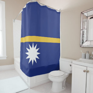 Nauru flag shower curtain