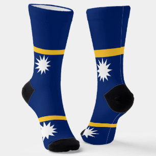 Nauru Flag Socks