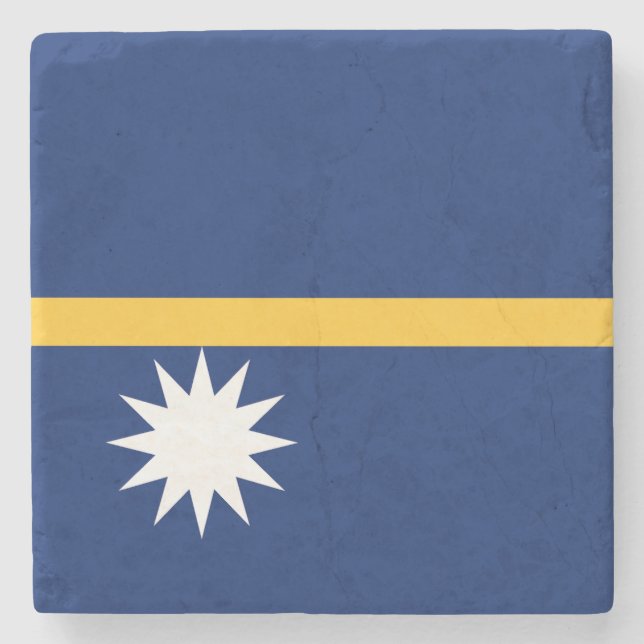 Nauru Flag Stone Coaster (Front)