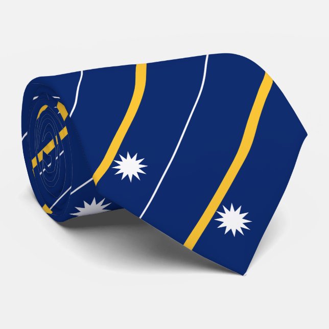 Nauru Flag Tie (Rolled)
