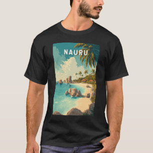 Nauru Illustration Travel Art Vintage T-Shirt