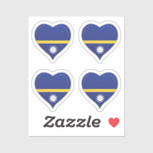 Nauru love flag pride heart sticker