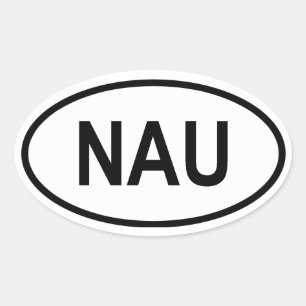 Nauru "NAU" Oval Sticker