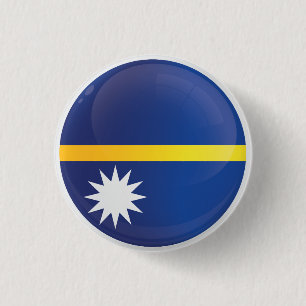Nauru  Round Icon Flag 3 Cm Round Badge