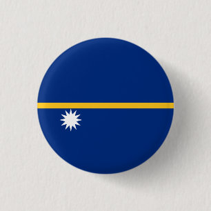 Nauruan Flag, Flag of Nauru 3 Cm Round Badge
