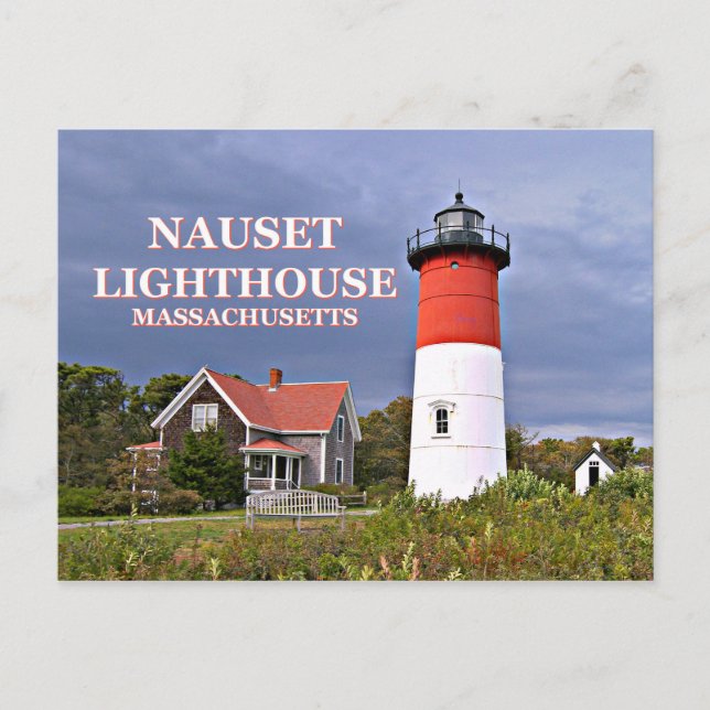 Nauset Light, Cape Cod, Massachusetts Postcard (Front)