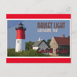 Nauset Light Vintage Postcard