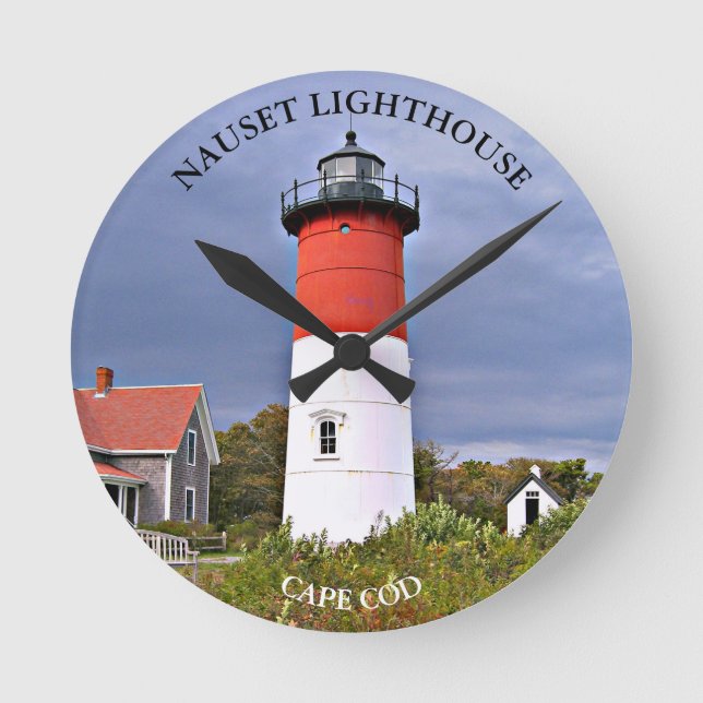 Nauset Lighthouse, Cape Cod MA Wall Clock (Front)