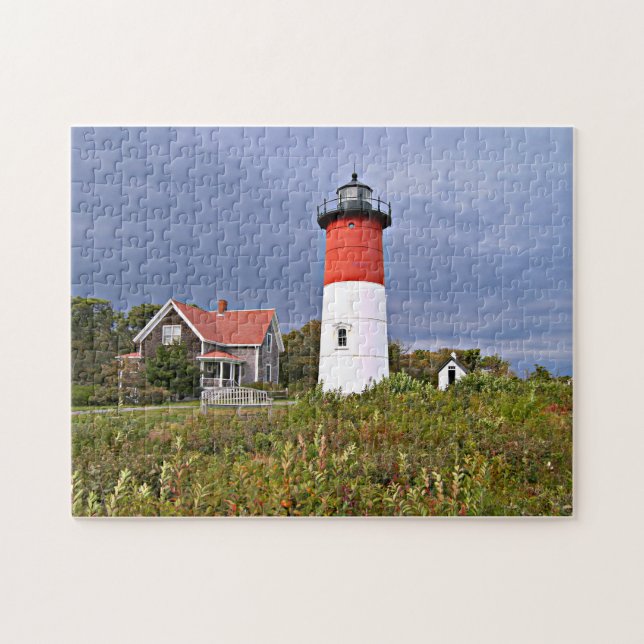 Nauset Lighthouse, Cape Cod Massachusetts Puzzle (Horizontal)