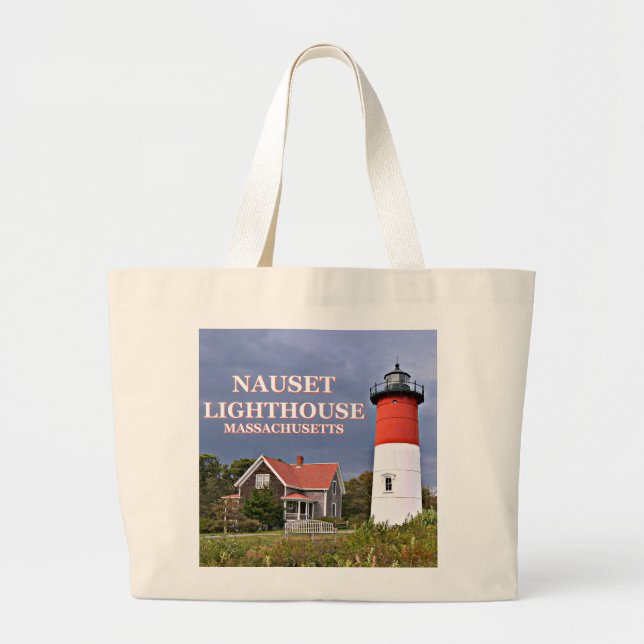 Nauset Lighthouse, Cape Cod Massachusetts Tote Bag (Front)